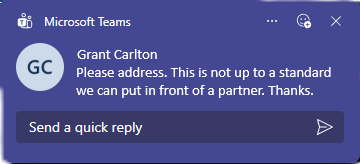 Teams notification